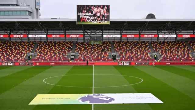 General view inside Gtech Community Stadium before Brentford's game against Newcastle United