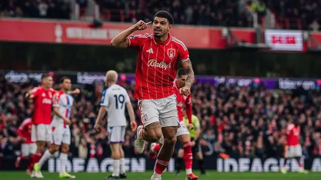 Morgan Gibbs-White celebrates scoring