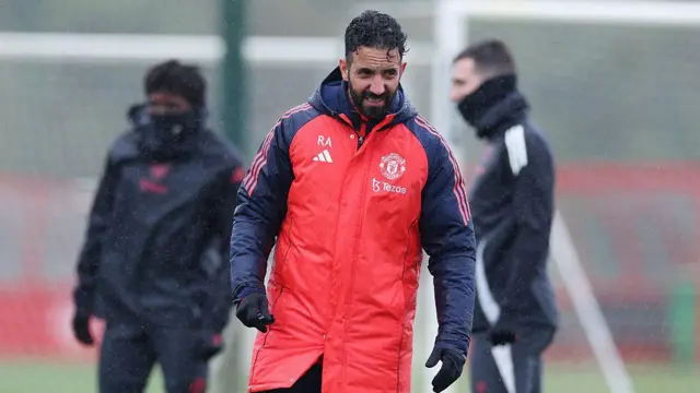 Ruben Amorim during Manchester United training