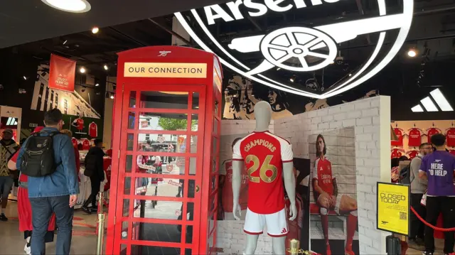 An image of Arsenal's club shop