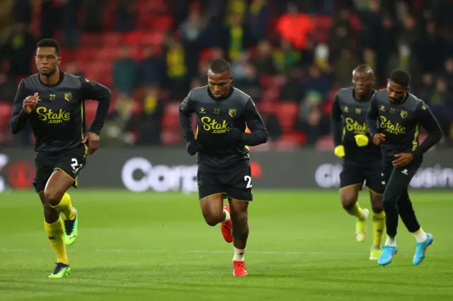 Samir warms up for Watford