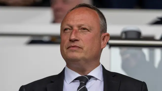 David Clowes, owner and chairman of Derby County, at Pride Park
