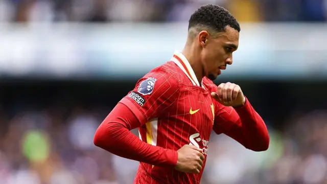 Trent Alexander-Arnold in action for Liverpool
