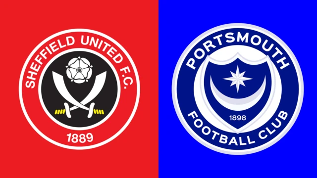 Sheffield United and Portsmouth club badges