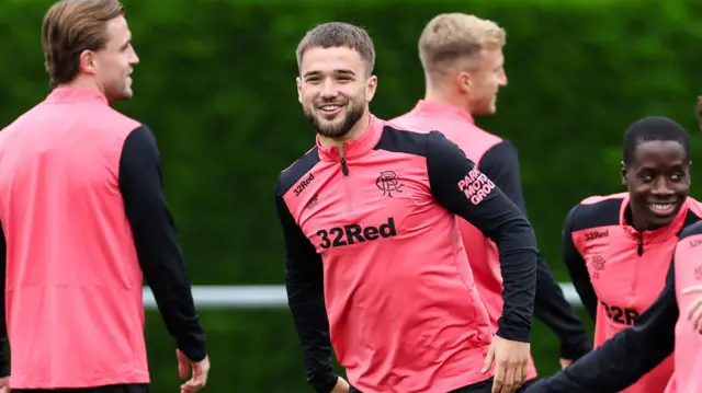 Nicolas Raskin training with Rangers