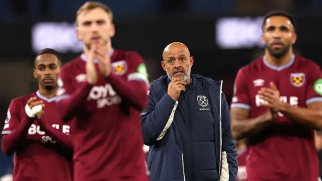 West Ham players and manager 