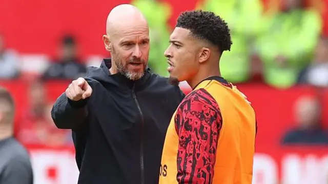 Erik ten Hag and Jadon Sancho