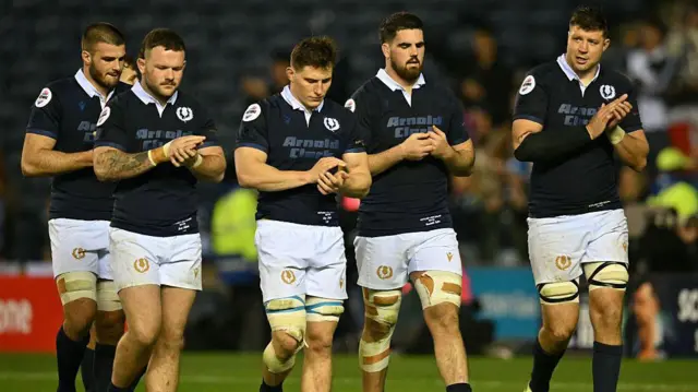 Scotland players look dejected