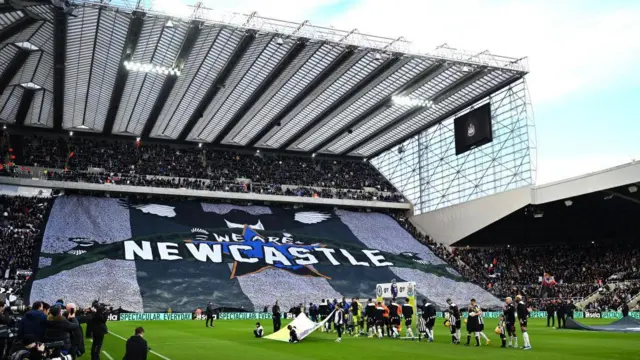 Newcastle flag at St James' Park