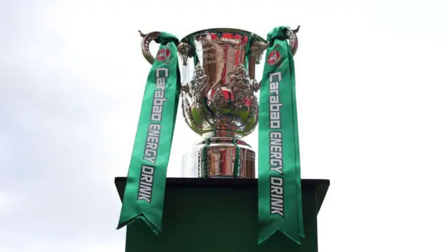 A general view of the Carabao Cup trophy