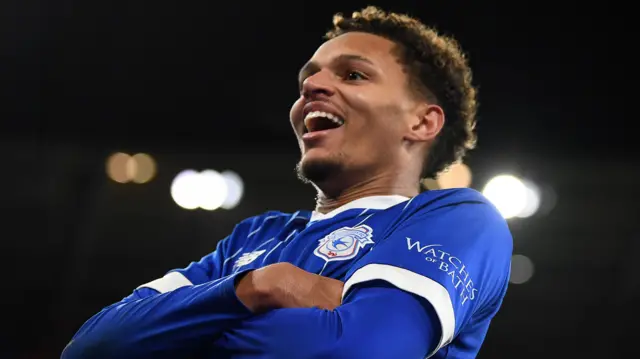 Cardiff City's Omari Kellyman celebrates