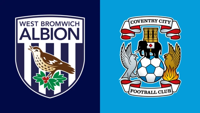 The club badges of West Bromwich Albion and Coventry City side by side