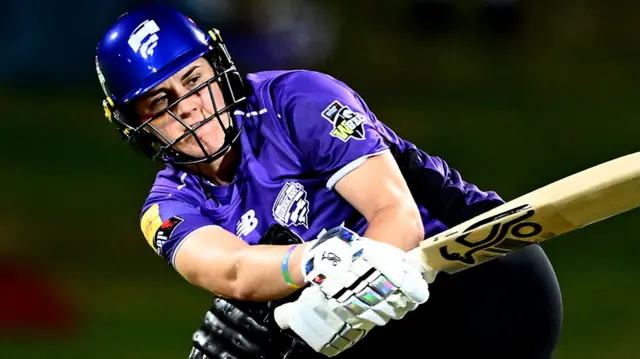 Hobart Hurricanes batter Nat Sciver-Brunt plays a shot