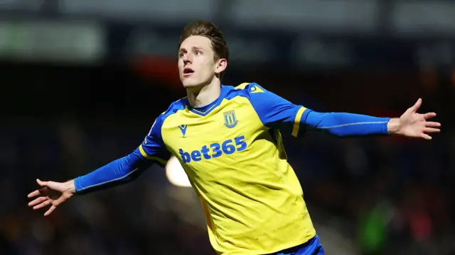 Wouter Burger celebrates a goal against QPR