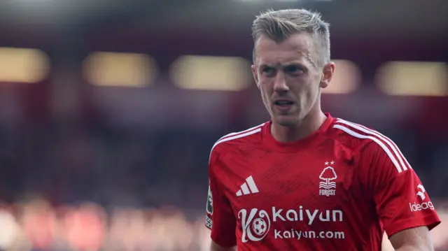 Nottingham Forest's James Ward-Prowse looks on