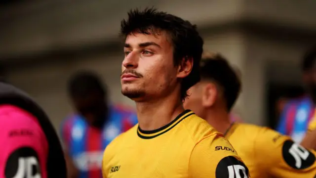 Hugo Bueno lines up ahead of a pre-season friendly 
