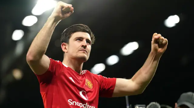 Harry Maguire celebrates