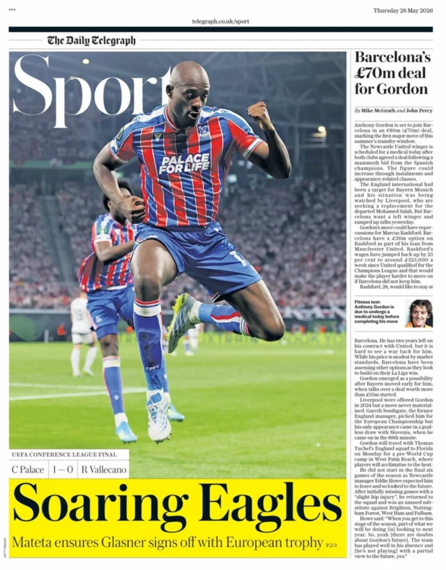 'Soaring Eagles' - Picture of Mateta celebrating 