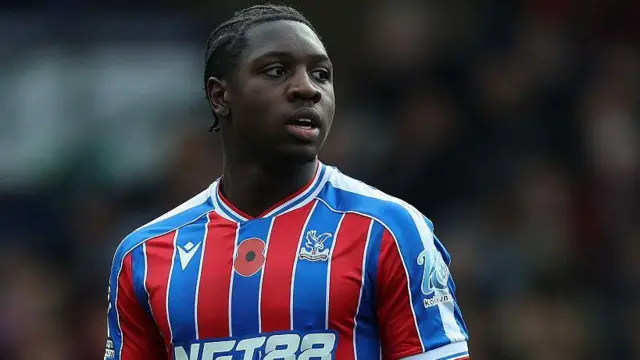 Jaydee Canvot during a Premier League match between Crystal Palace and Brighton