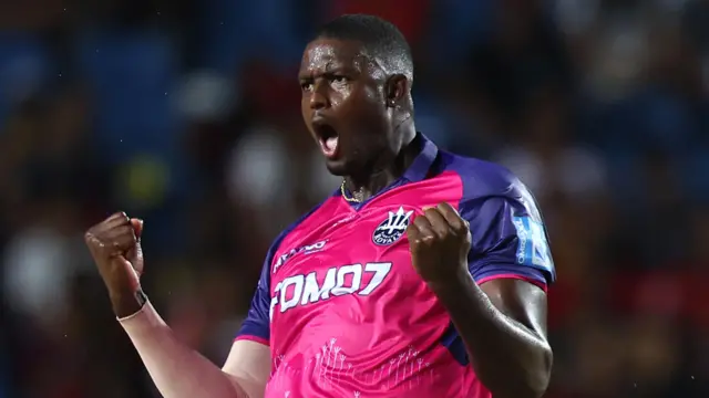 Jason Holder playing for Barbados Royals