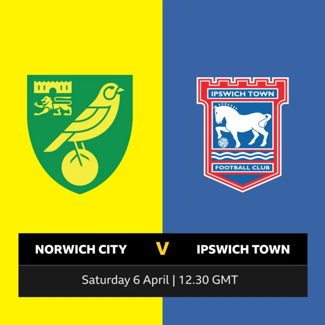 East Anglian derby fixture graphic