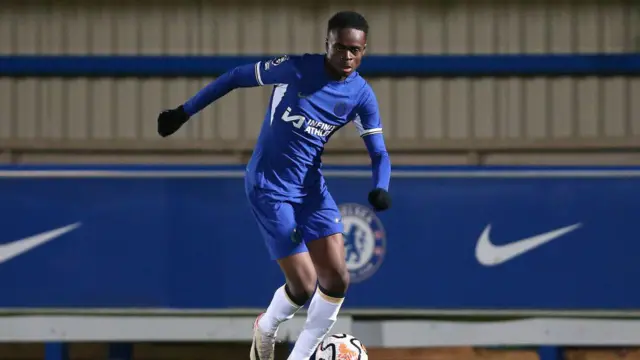 Tyrique George in action for Chelsea's under-21 side