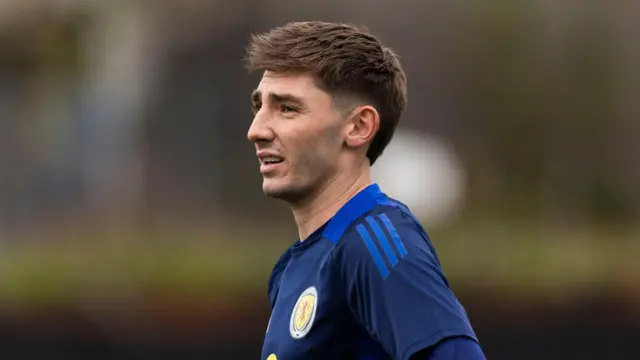 Billy Gilmour in Scotland training