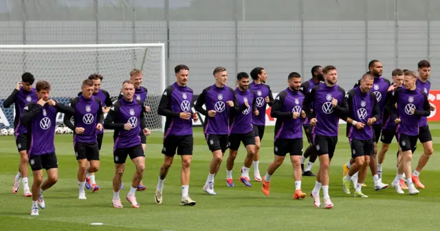 German national soccer team players attend a training session of the team in Herzogenaurach, Germany, 05 June 2024