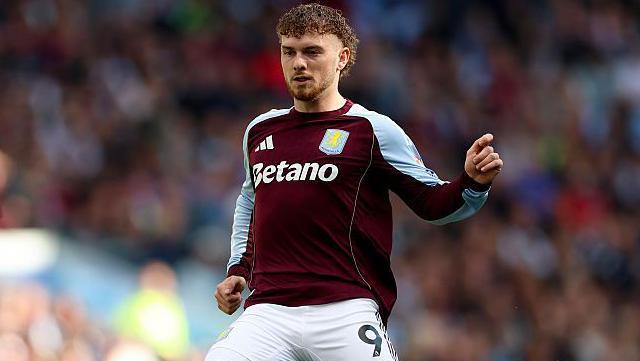 Harvey Elliott in action for Aston Villa