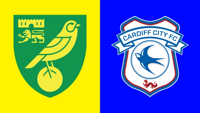 Side-by-side of Norwich City and Cardiff City club badges