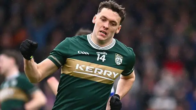 David Clifford celebrates scoring his goal against Monaghan