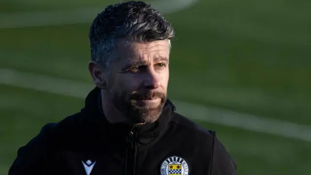 Stephen Robinson at St Mirren's training ground