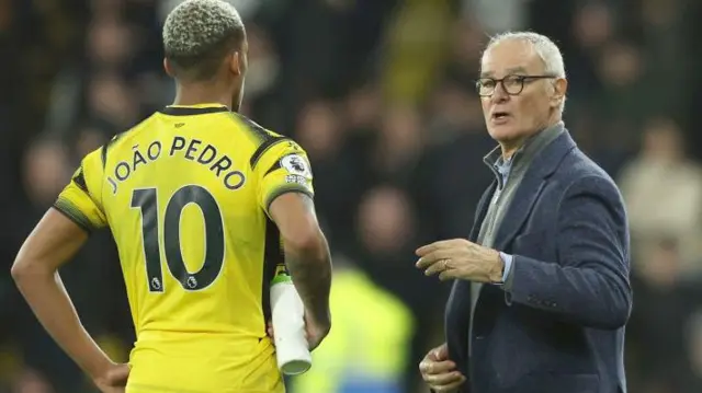 Joao Pedro and Claudio Ranieri