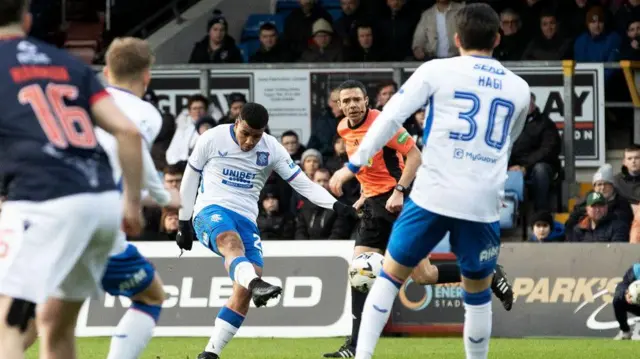 Hamza Igamane scores for Rangers against Ross County