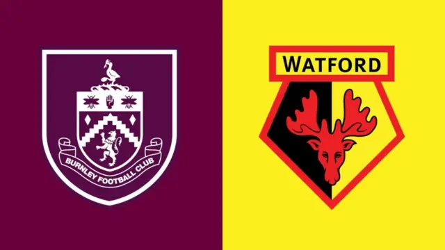 Burnley v Watford badges