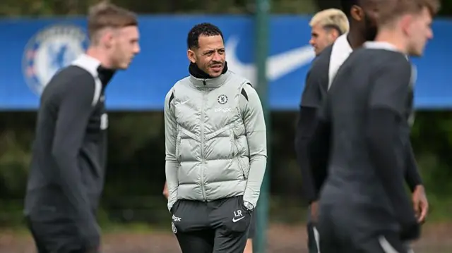 Former Chelsea head coach Liam Rosenior looks on