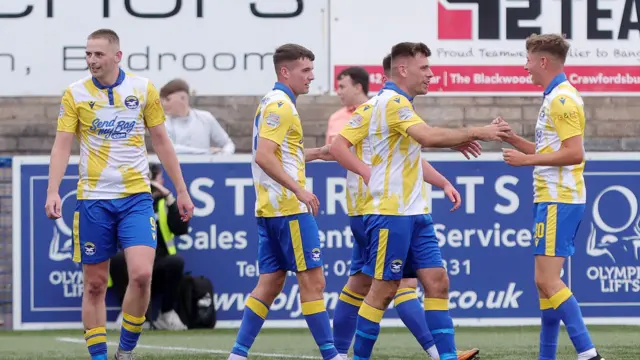 Bangor celebrate scoring