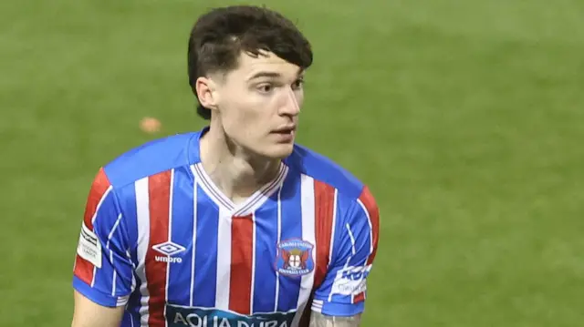 Carlisle midfielder Harvey Macadam looks up in last season's FA Cup tie against Blackpool