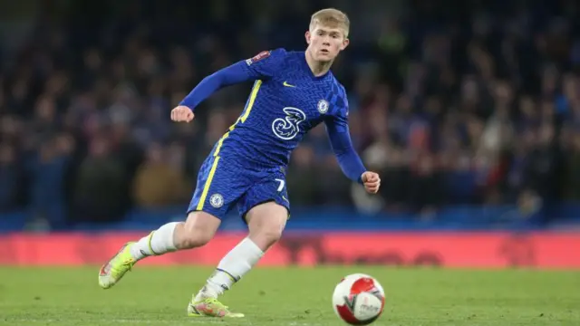 Chelsea's Lewis Hall during the Emirates FA Cup Third Round match between Chelsea and Chesterfield in 2020