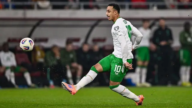 Adam Idah in action for Republic of Ireland 