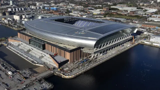 Everton's new stadium pictured in daylight