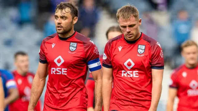 Ross County players dejected at Hampden