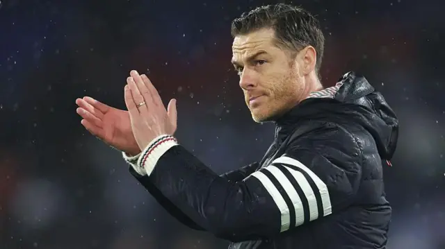 Scott Parker applauds the travelling Burnley fans following the Clarets' remarkable 3-2 victory over Crystal Palace at Selhurst Park