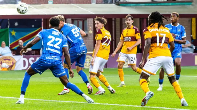 Motherwell and Genk players