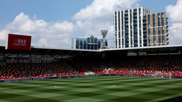 General view inside Gtech Community Stadium