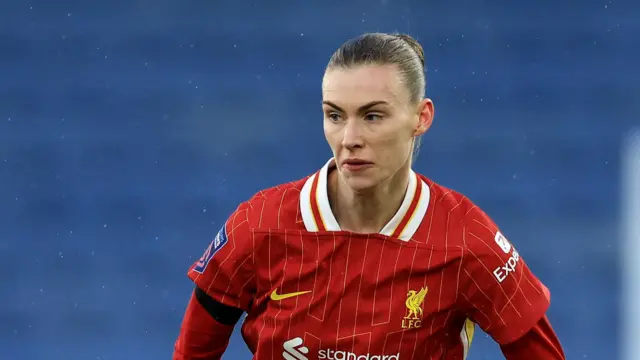 Jenna Clark playing for Liverpool