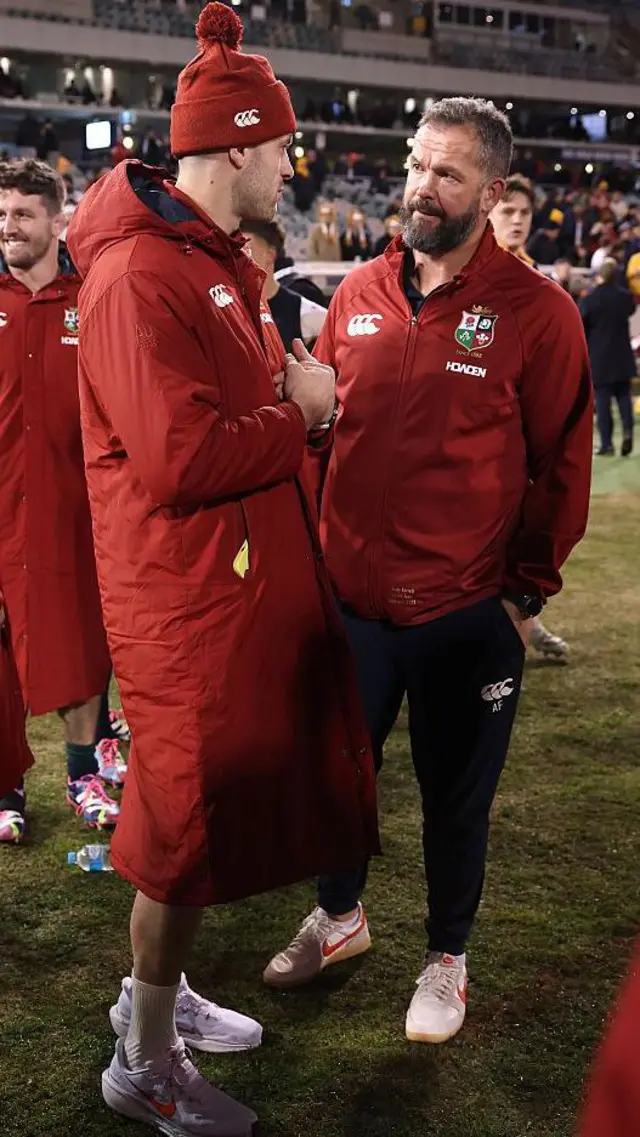 Andy Farrell and Blair Kinghorn