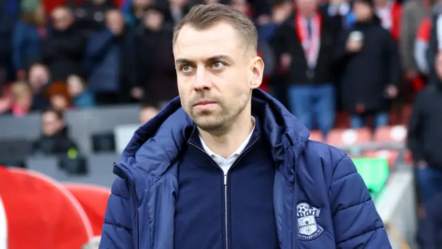 Southampton boss Tonda Eckert on the touchline during the 1-0 win over Watford