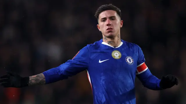 Enzo Fernandez in action for Chelsea