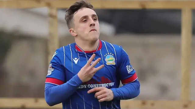 Linfield winger Joel Cooper 